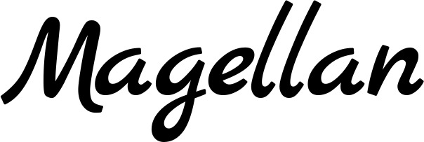 Vorschau des Bootsnamens "Magellan" als Schriftzug für "Bootsbeschriftung Klassisch 77"