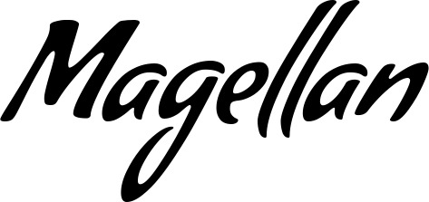 Vorschau des Bootsnamens "Magellan" als Schriftzug für "Bootsbeschriftung Klassisch 57"