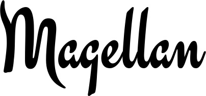 Vorschau des Bootsnamens "Magellan" als Schriftzug für "Bootsbeschriftung Klassisch 63"