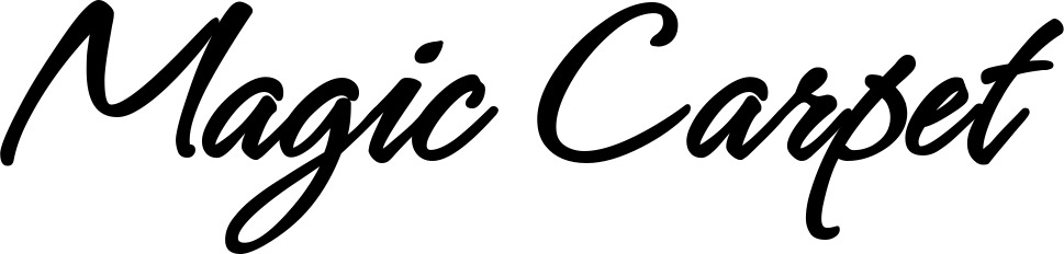 Vorschau des Bootsnamens "Magic Carpet" als Schriftzug für "Bootsbeschriftung Klassisch 71"