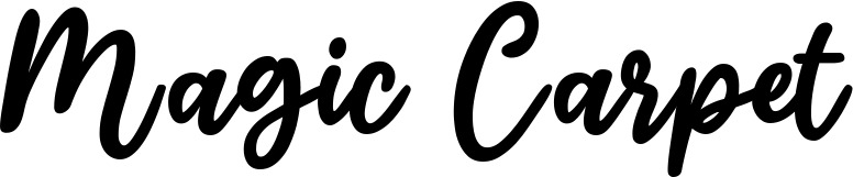 Vorschau des Bootsnamens "Magic Carpet" als Schriftzug für "Bootsbeschriftung Klassisch 74"