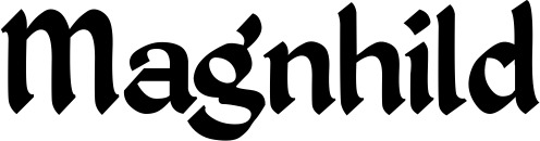 Vorschau des Bootsnamens "Magnhild" als Schriftzug für "Bootsbeschriftung Klassisch 06"