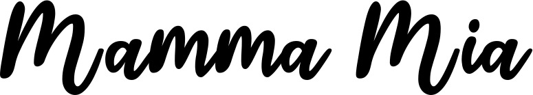 Vorschau des Bootsnamens "Mamma Mia" als Schriftzug für "Bootsbeschriftung Klassisch 74"