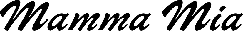 Vorschau des Bootsnamens "Mamma Mia" als Schriftzug für "Bootsbeschriftung Klassisch 12"