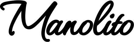 Vorschau des Bootsnamens "Manolito" als Schriftzug für "Bootsbeschriftung Klassisch 111"