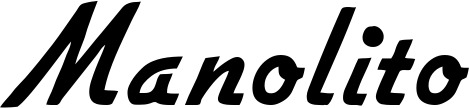 Vorschau des Bootsnamens "Manolito" als Schriftzug für "Bootsbeschriftung Klassisch 66"