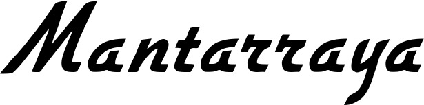 Vorschau des Bootsnamens "Mantarraya" als Schriftzug für "Bootsbeschriftung Klassisch 66"