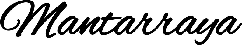 Vorschau des Bootsnamens "Mantarraya" als Schriftzug für "Bootsbeschriftung Klassisch 35"