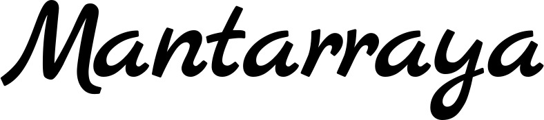 Vorschau des Bootsnamens "Mantarraya" als Schriftzug für "Bootsbeschriftung Klassisch 77"