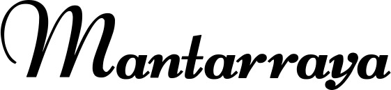 Vorschau des Bootsnamens "Mantarraya" als Schriftzug für "Bootsbeschriftung Klassisch 76-A"