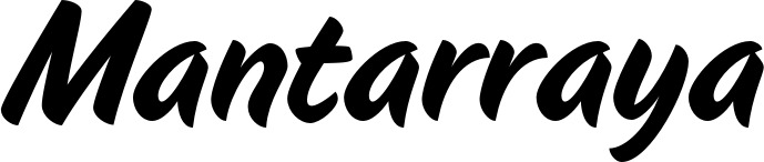 Vorschau des Bootsnamens "Mantarraya" als Schriftzug für "Bootsbeschriftung Klassisch 19"
