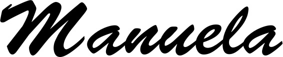 Vorschau des Bootsnamens "Manuela" als Schriftzug für "Bootsbeschriftung Klassisch 03"
