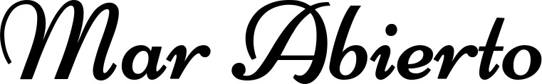 Vorschau des Bootsnamens "Mar Abierto" als Schriftzug für "Bootsbeschriftung Klassisch 84"