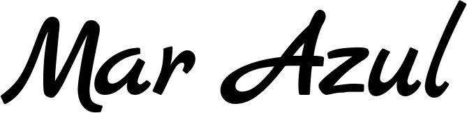 Vorschau des Bootsnamens "Mar Azul" als Schriftzug für "Bootsbeschriftung Klassisch 77"
