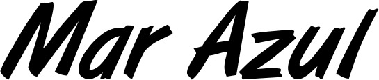 Vorschau des Bootsnamens "Mar Azul" als Schriftzug für "Bootsbeschriftung Klassisch 38"