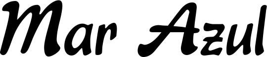 Vorschau des Bootsnamens "Mar Azul" als Schriftzug für "Bootsbeschriftung Klassisch 15"
