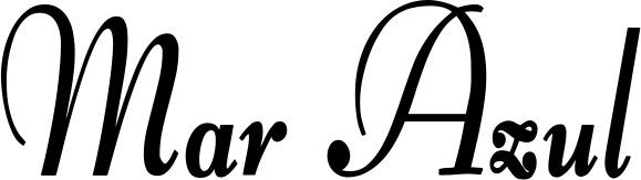 Vorschau des Bootsnamens "Mar Azul" als Schriftzug für "Bootsbeschriftung Klassisch 76"