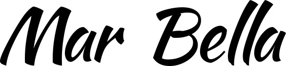 Vorschau des Bootsnamens "Mar Bella" als Schriftzug für "Bootsbeschriftung Klassisch 73"