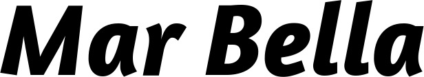 Vorschau des Bootsnamens "Mar Bella" als Schriftzug für "Bootsbeschriftung Kursiv 01"