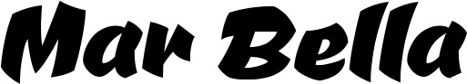 Vorschau des Bootsnamens "Mar Bella" als Schriftzug für "Bootsbeschriftung Neu 39"