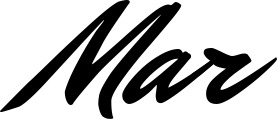 Vorschau des Bootsnamens "Mar" als Schriftzug für "Bootsbeschriftung Klassisch 82"