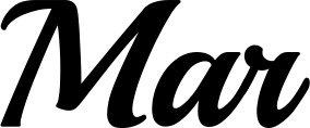 Vorschau des Bootsnamens "Mar" als Schriftzug für "Bootsbeschriftung Klassisch 86"