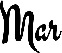 Vorschau des Bootsnamens "Mar" als Schriftzug für "Bootsbeschriftung Klassisch 63"