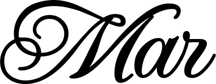 Vorschau des Bootsnamens "Mar" als Schriftzug für "Bootsbeschriftung Klassisch 70"