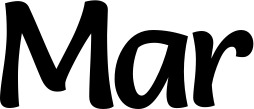 Vorschau des Bootsnamens "Mar" als Schriftzug für "Bootsbeschriftung Klassisch 94"