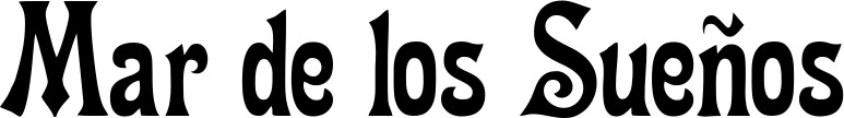 Vorschau des Bootsnamens "Mar de los Sueños" als Schriftzug für "Bootsbeschriftung Neu 44"