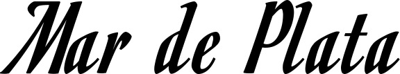 Vorschau des Bootsnamens "Mar de Plata" als Schriftzug für "Bootsbeschriftung Klassisch 93"