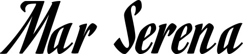 Vorschau des Bootsnamens "Mar Serena" als Schriftzug für "Bootsbeschriftung Klassisch 93"
