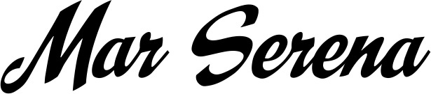 Vorschau des Bootsnamens "Mar Serena" als Schriftzug für "Bootsbeschriftung Klassisch 29"