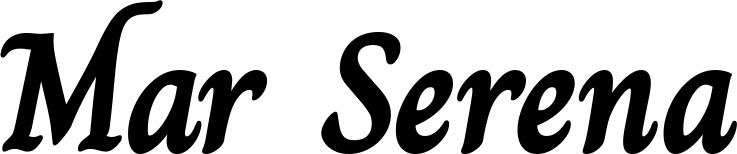 Vorschau des Bootsnamens "Mar Serena" als Schriftzug für "Bootsbeschriftung Klassisch 51"