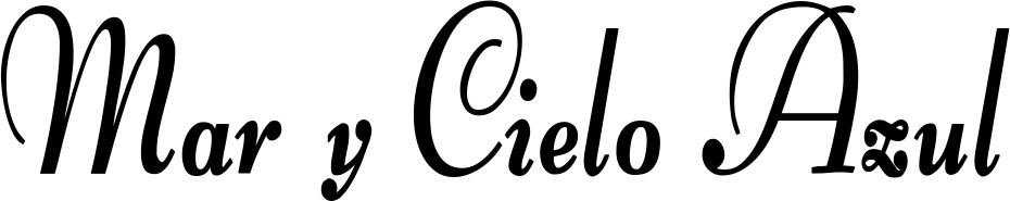 Vorschau des Bootsnamens "Mar y Cielo Azul" als Schriftzug für "Bootsbeschriftung Klassisch 76"