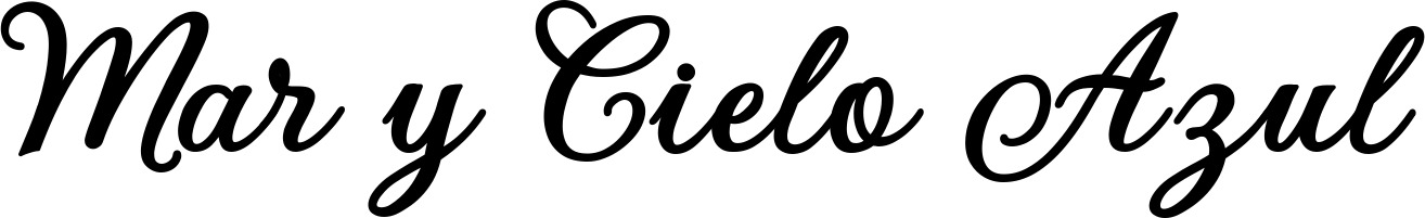 Vorschau des Bootsnamens "Mar y Cielo Azul" als Schriftzug für "Bootsbeschriftung Klassisch 69"