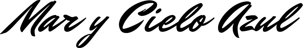 Vorschau des Bootsnamens "Mar y Cielo Azul" als Schriftzug für "Bootsbeschriftung Klassisch 82"