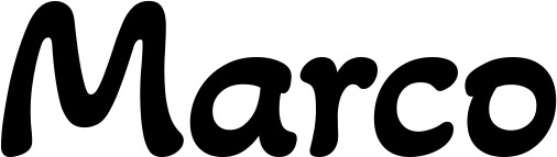 Vorschau des Bootsnamens "Marco" als Schriftzug für "Bootsbeschriftung Klassisch 103"