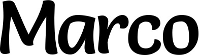 Vorschau des Bootsnamens "Marco" als Schriftzug für "Bootsbeschriftung Klassisch 94"