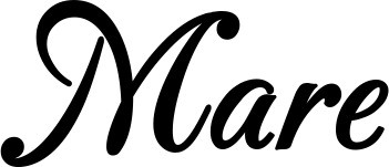 Vorschau des Bootsnamens "Mare" als Schriftzug für "Bootsbeschriftung Klassisch 50"