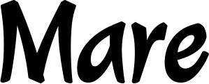 Vorschau des Bootsnamens "Mare" als Schriftzug für "Bootsbeschriftung Klassisch 72"