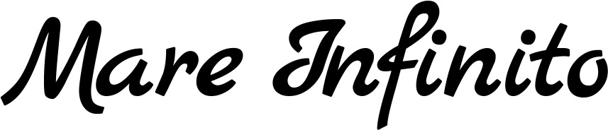 Vorschau des Bootsnamens "Mare Infinito" als Schriftzug für "Bootsbeschriftung Klassisch 77"