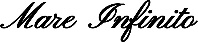 Vorschau des Bootsnamens "Mare Infinito" als Schriftzug für "Bootsbeschriftung Klassisch 107"