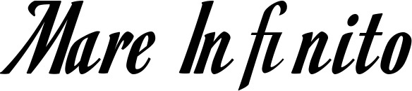 Vorschau des Bootsnamens "Mare Infinito" als Schriftzug für "Bootsbeschriftung Klassisch 93"