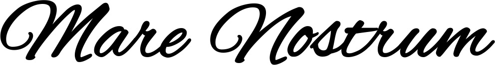 Vorschau des Bootsnamens "Mare Nostrum" als Schriftzug für "Bootsbeschriftung Klassisch 35"