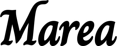 Vorschau des Bootsnamens "Marea" als Schriftzug für "Bootsbeschriftung Klassisch 51"