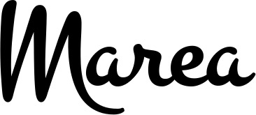 Vorschau des Bootsnamens "Marea" als Schriftzug für "Bootsbeschriftung Klassisch 81"