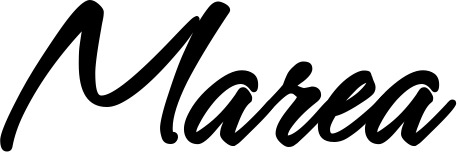 Vorschau des Bootsnamens "Marea" als Schriftzug für "Bootsbeschriftung Klassisch 71"