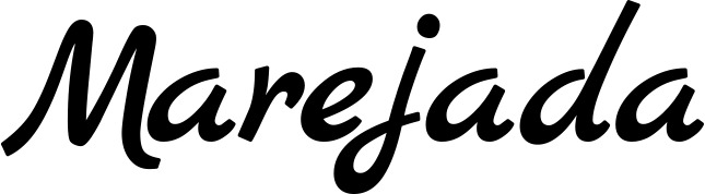 Vorschau des Bootsnamens "Marejada" als Schriftzug für "Bootsbeschriftung Klassisch 45"