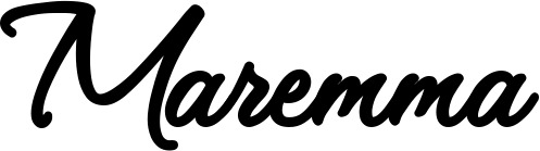 Vorschau des Bootsnamens "Maremma" als Schriftzug für "Bootsbeschriftung Klassisch 111"